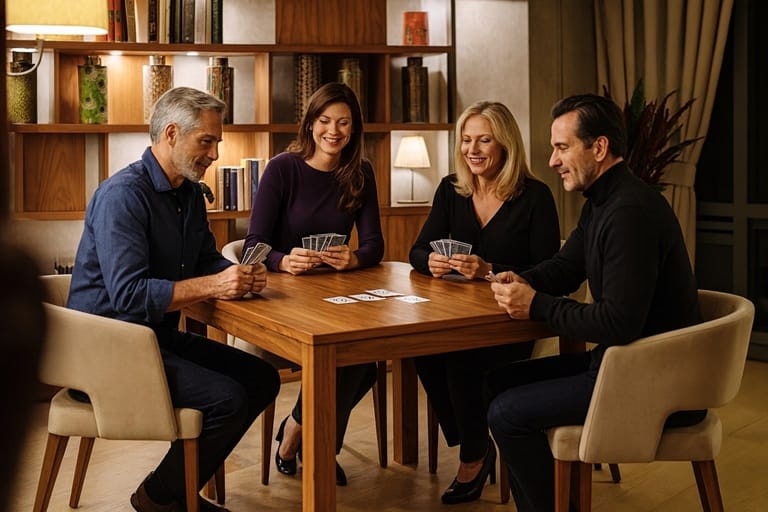 Four bridge players